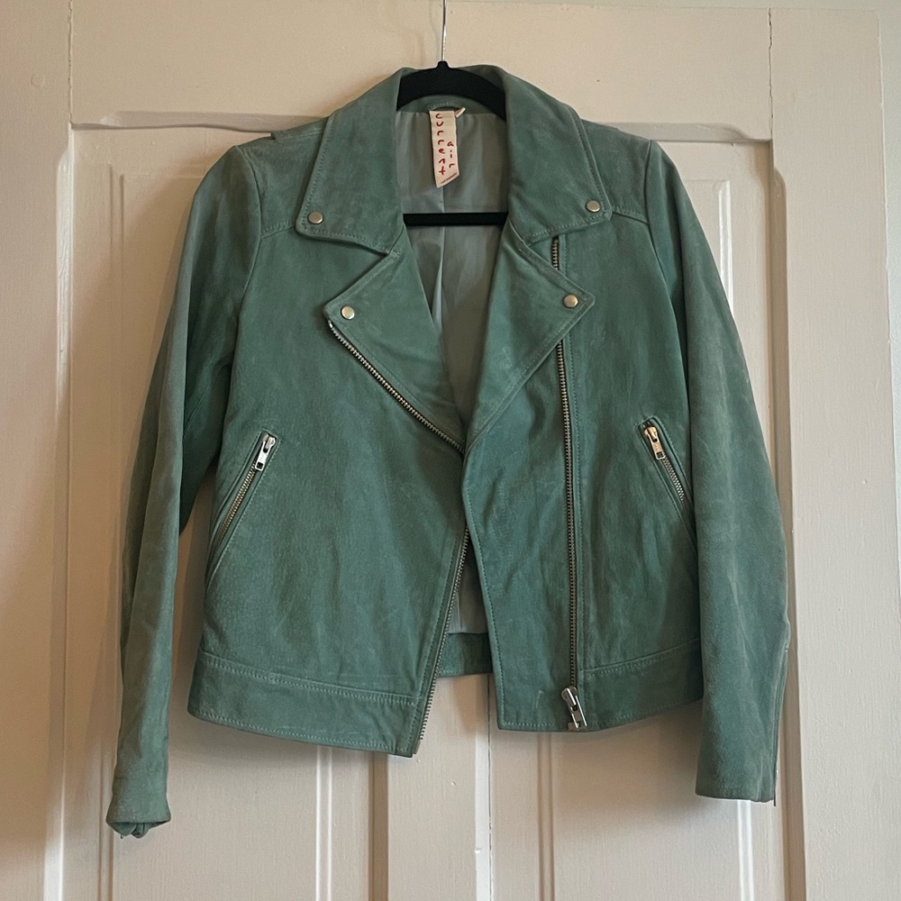 Current Air Los Angeles genuine suede leather jacket